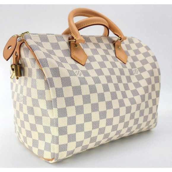 Louis Vuitton Speedy 30 Damier Azur Canvas Tote | Super Mint Condition - Picture 4 of 9